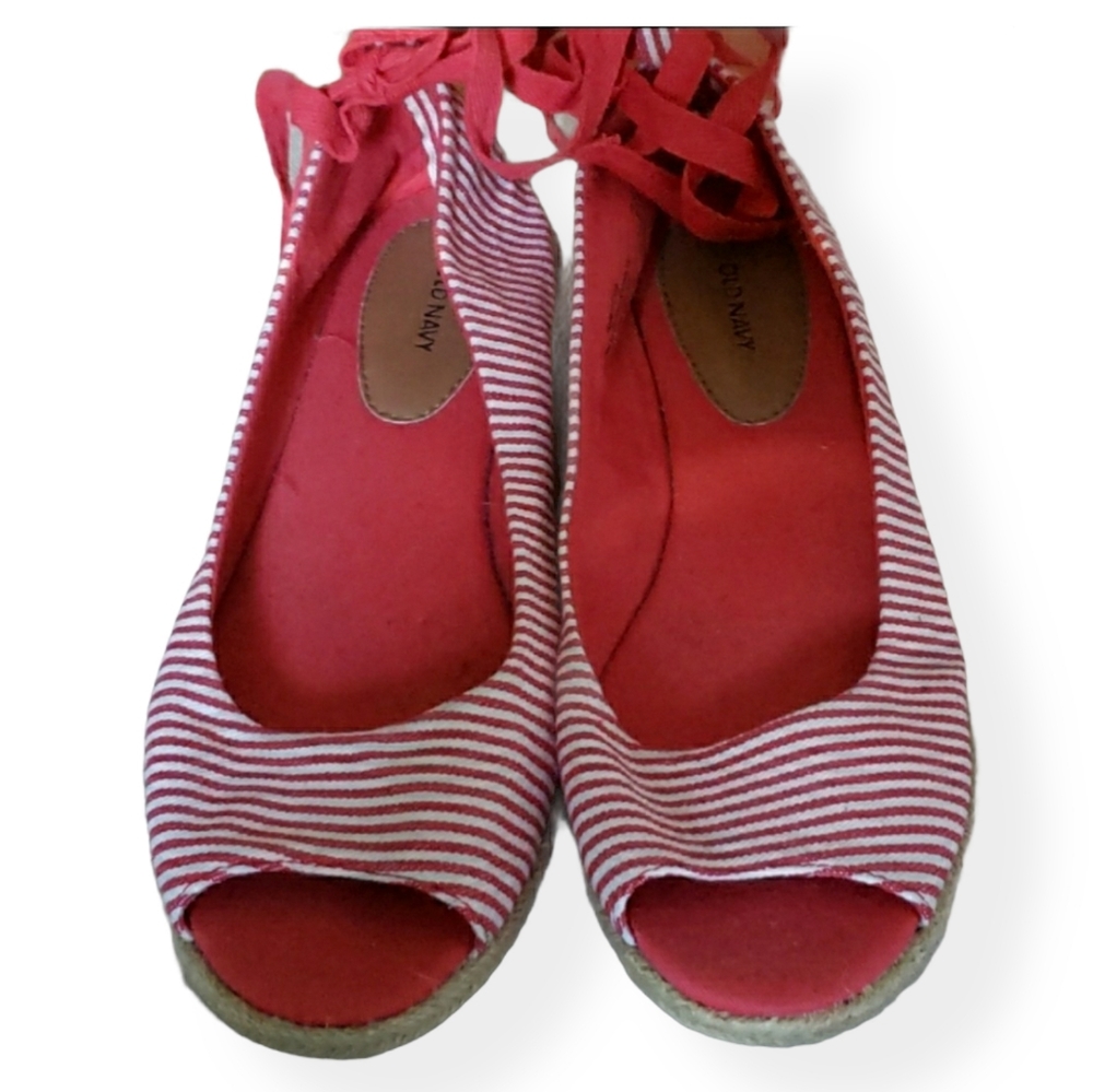 OLD NAVY open toe canvas shoes NWOT